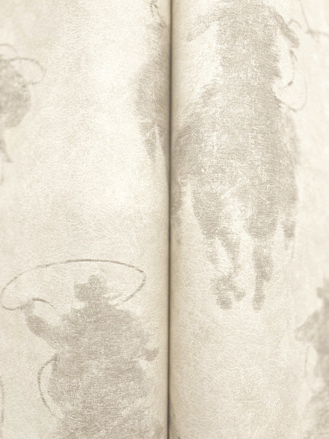 Stockman Silhouette Light Grey Wallpaper with Country Novelty Cowboy Graphics - Chesapeake 4142-72638