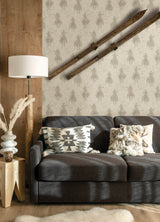 Stockman Silhouette Light Grey Wallpaper with Country Novelty Cowboy Graphics - Chesapeake 4142-72638