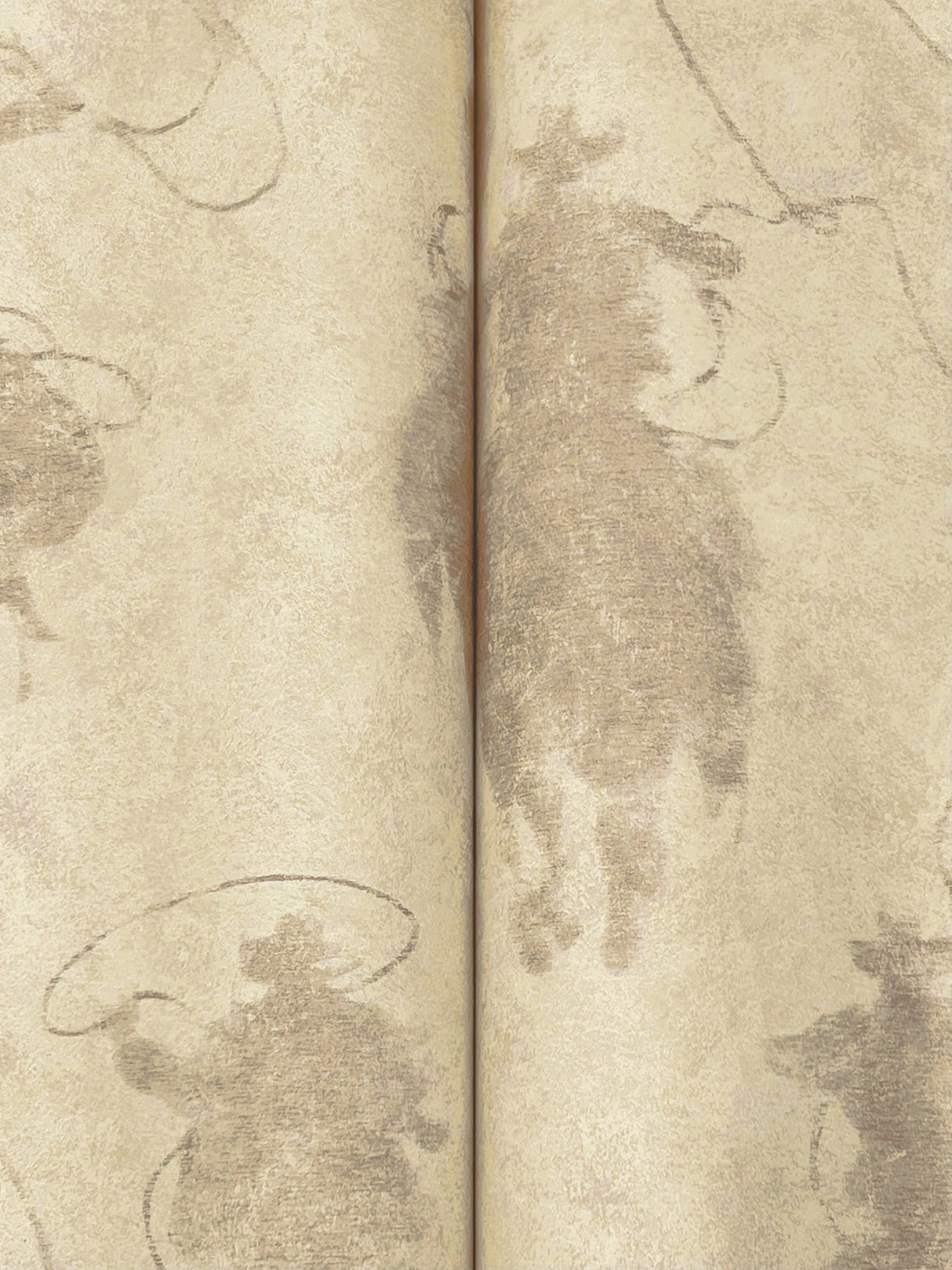 Stockman Silhouette Khaki Wallpaper with Western Cowboy Motif - Chesapeake 4142-72640