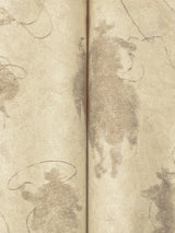 Stockman Silhouette Khaki Wallpaper with Western Cowboy Motif - Chesapeake 4142-72640