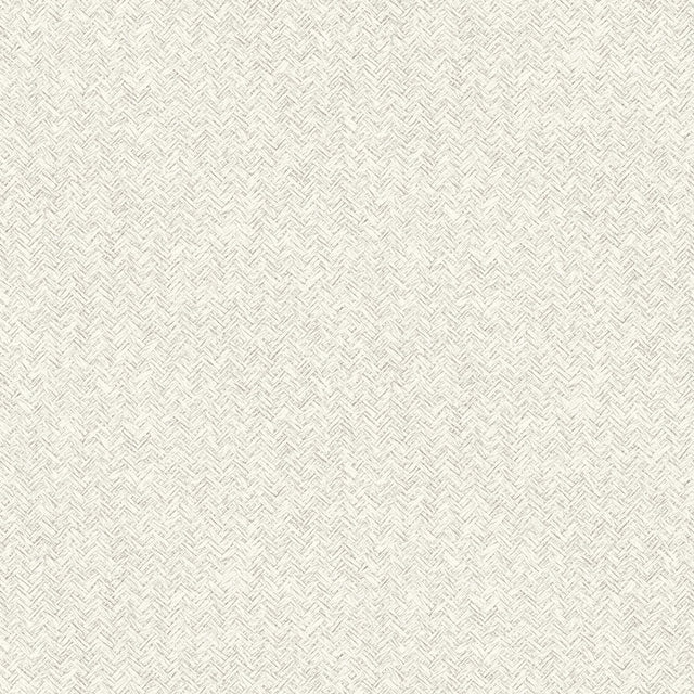 Woven Basket White Wallpaper with Raised Ink Fabric Texture - Chesapeake 4142-72643