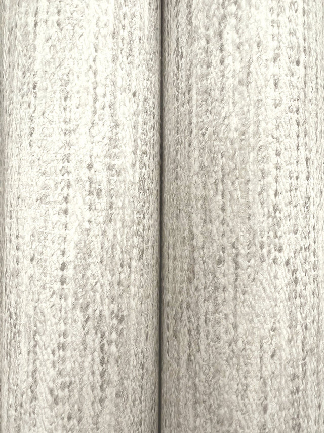 Wool Texture Light Grey Wallpaper with Fabric Textures Pattern, Transitional Prepasted Non Woven - Chesapeake 4142-72647
