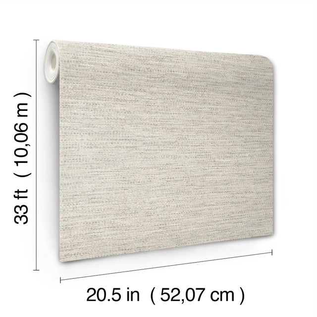 Wool Texture Pewter Wallpaper with Fabric Textures Pattern - Chesapeake 4142-72648