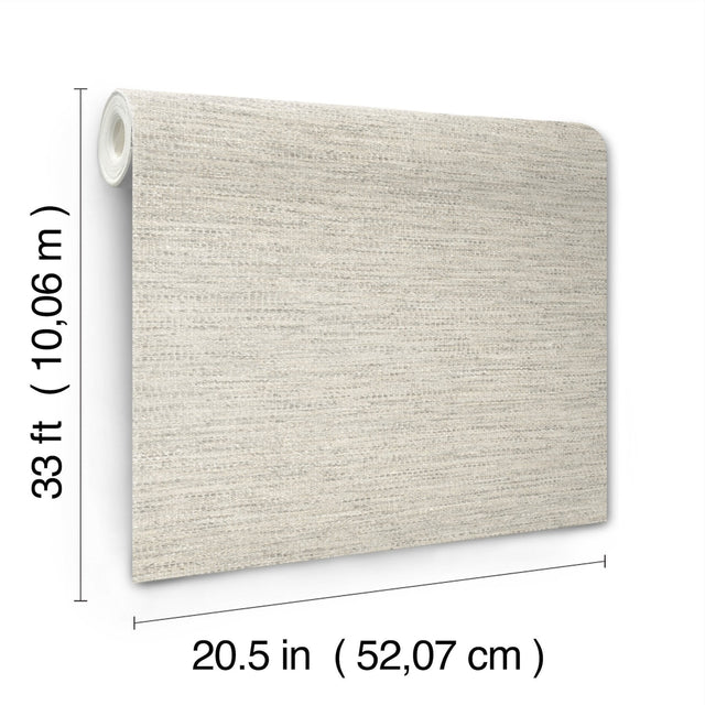 Wool Texture Pewter Wallpaper with Fabric Textures Pattern - Chesapeake 4142-72648SAM