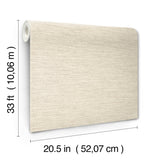 Wool Texture Beige Wallpaper with Fabric Texture Motif - Chesapeake 4142-72649