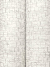 Plaited Grass White Wallpaper with Faux Grasscloth Basketweave Texture - Chesapeake 4142-72651