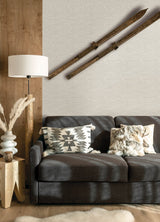 Plaited Grass White Wallpaper with Faux Grasscloth Basketweave Texture - Chesapeake 4142-72651