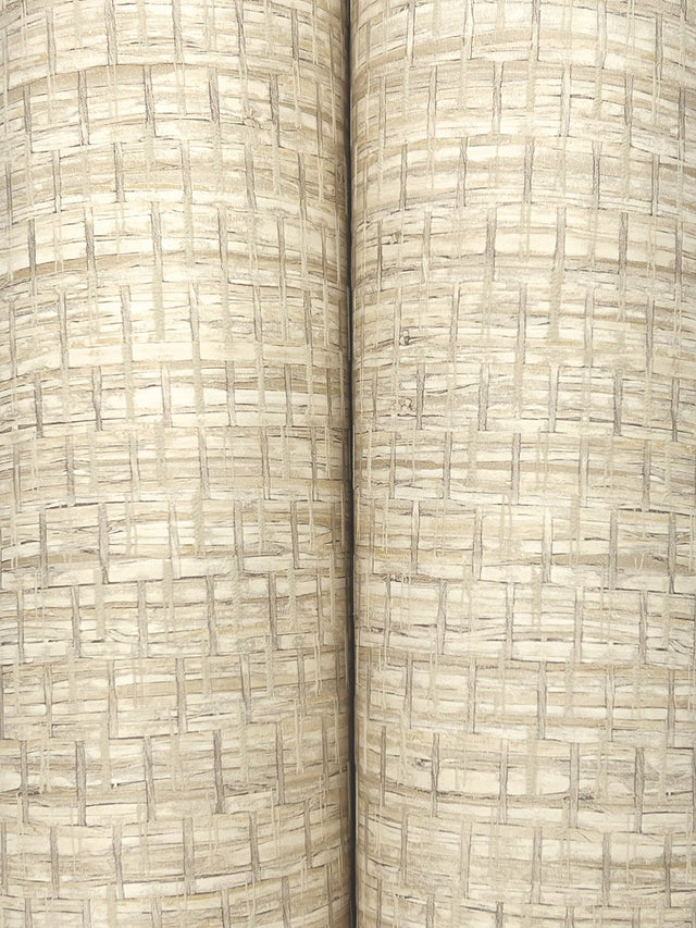 Plaited Grass Wheat Wallpaper with Faux Grasscloth Basketweave Texture - Chesapeake 4142-72652