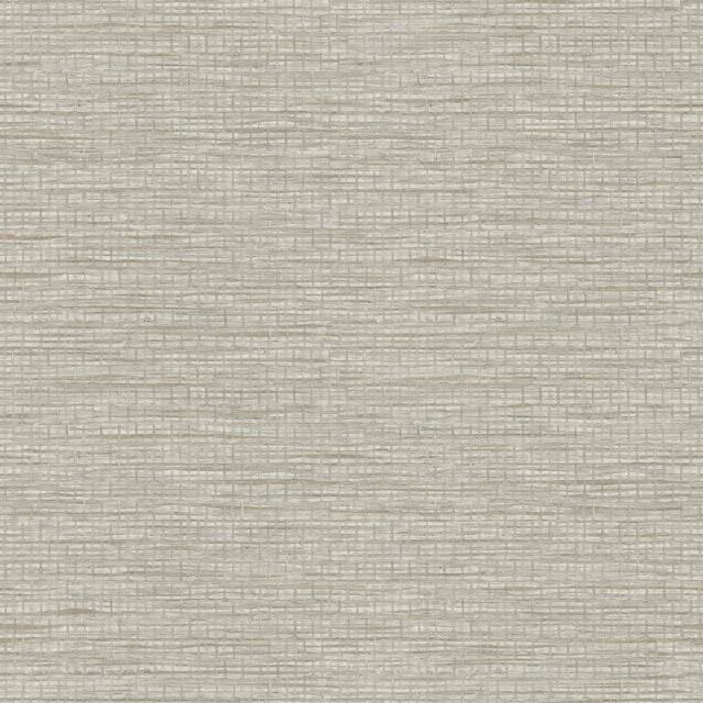 Plaited Grass Grey Wallpaper with Faux Grasscloth Basketweave Texture, Transitional - Chesapeake 4142-72654