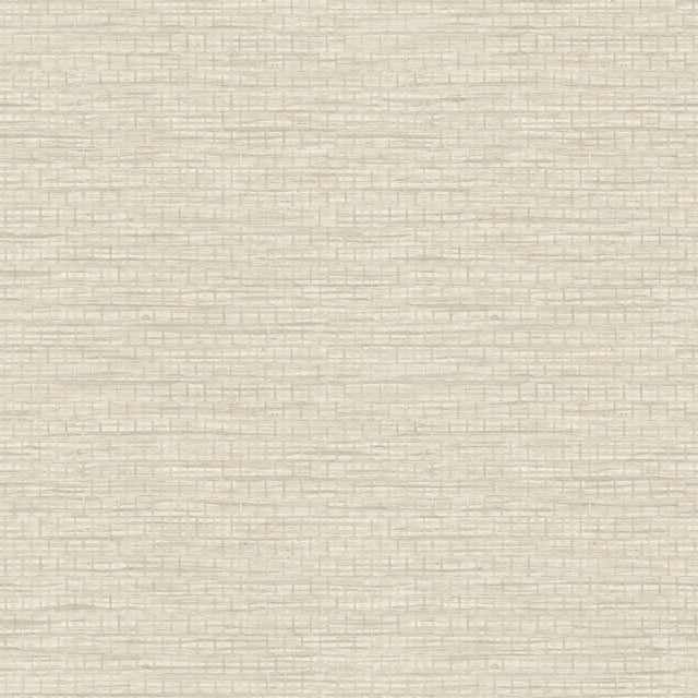 Plaited Grass Light Grey Faux Grasscloth Textured Wallpaper - Chesapeake 4142-72655
