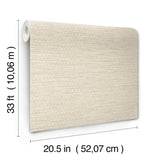 Plaited Grass Light Grey Faux Grasscloth Textured Wallpaper - Chesapeake 4142-72655
