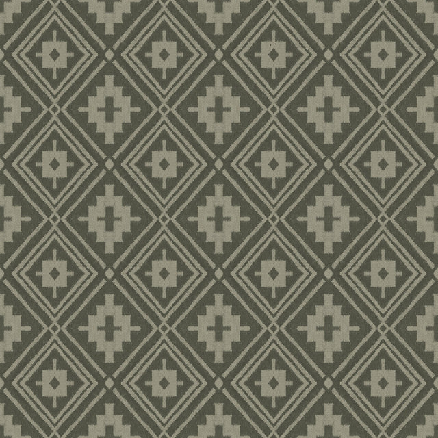 Camp Blanket Green Wallpaper with Geometric Western Medallion Pattern - Chesapeake 4142-72658