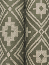 Camp Blanket Green Wallpaper with Geometric Western Medallion Pattern - Chesapeake 4142-72658