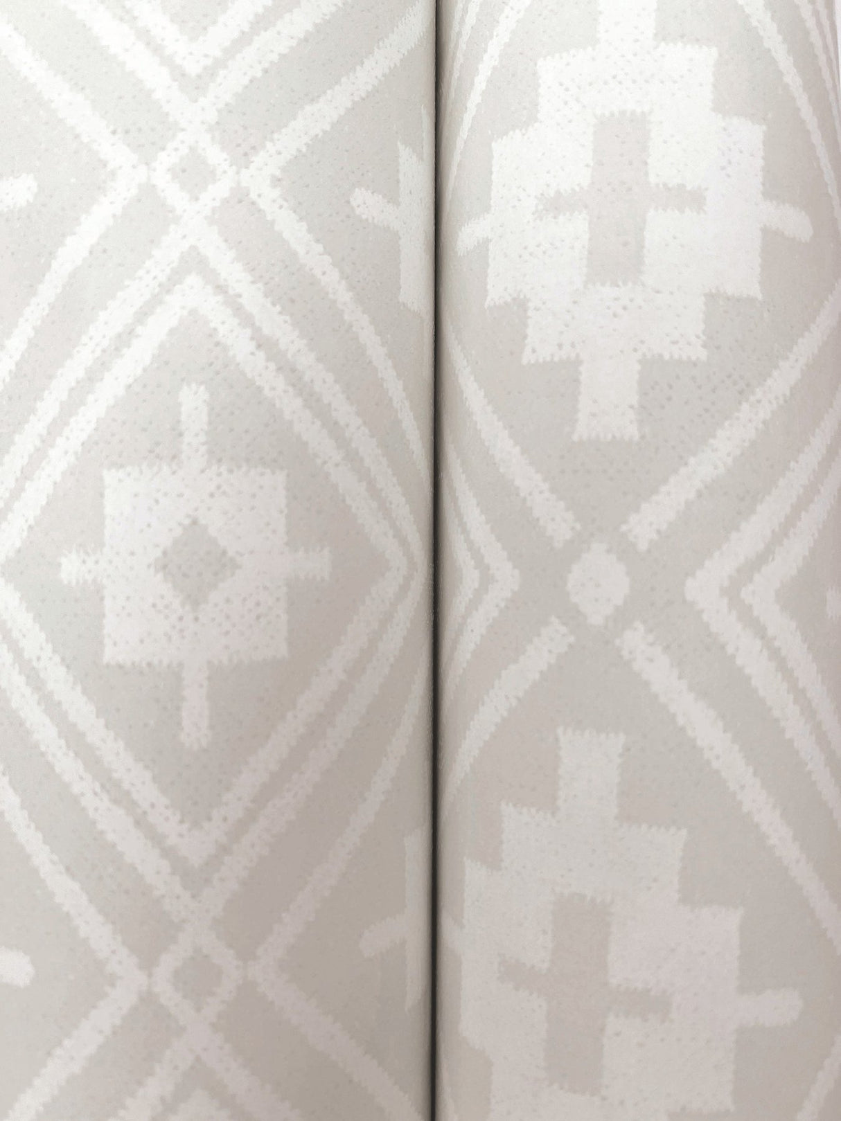 Camp Blanket Silver Wallpaper with Geometric Western Medallion Pattern - Chesapeake 4142-72659