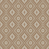 Camp Blanket Chestnut Wallpaper with Geometric Western Medallion Pattern - Chesapeake 4142-72660