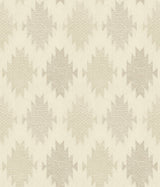 Stitched Heirloom Khaki Wallpaper with Textured Medallion Pattern - Chesapeake 4142-72662