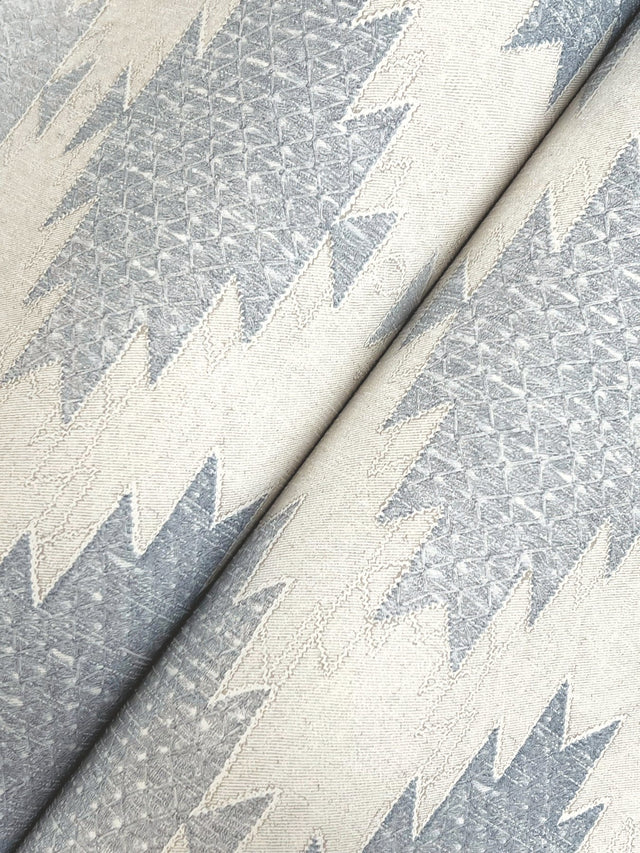 Stitched Heirloom Indigo Wallpaper with Textured Medallions - Chesapeake 4142-72663