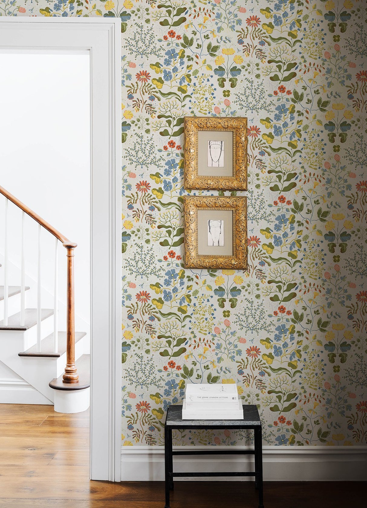 Groh Green Floral Wallpaper with Scandinavian Botanical Motif, Whimsical Style - A-Street Prints 4143-22001