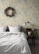 Groh Apricot Floral Wallpaper by A-Street Prints Scandinavian Botanical Whimsical Non Woven Unpasted Wallpaper 20.9 in x 33 ft - MD22003