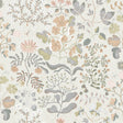 Groh Neutral Floral Wallpaper by A-Street Prints - MD22004 - Scandinavian botanical design in soft pastel peach, pink, blue and sage green on a pale background
