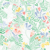 Brittsommar Light Green Woodland Floral Wallpaper with Whimsical Botanical Pattern - A-Street Prints 4143-22007