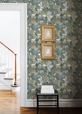 Brittsommar Slate Woodland Floral Wallpaper with Whimsical Botanical Pattern - A-Street Prints 4143-22008