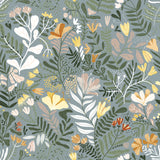 Brittsommar Slate Woodland Floral Wallpaper by A-Street Prints - MD22008
