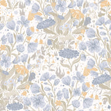 Hava Light Blue Meadow Flowers Wallpaper with Whimsical Botanical Pattern, Paste the Wall Unpasted Non Woven - A-Street Prints 4143-22010
