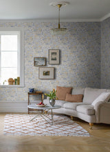 Hava Light Blue Meadow Flowers Wallpaper with Whimsical Botanical Pattern, Paste the Wall Unpasted Non Woven - A-Street Prints 4143-22010