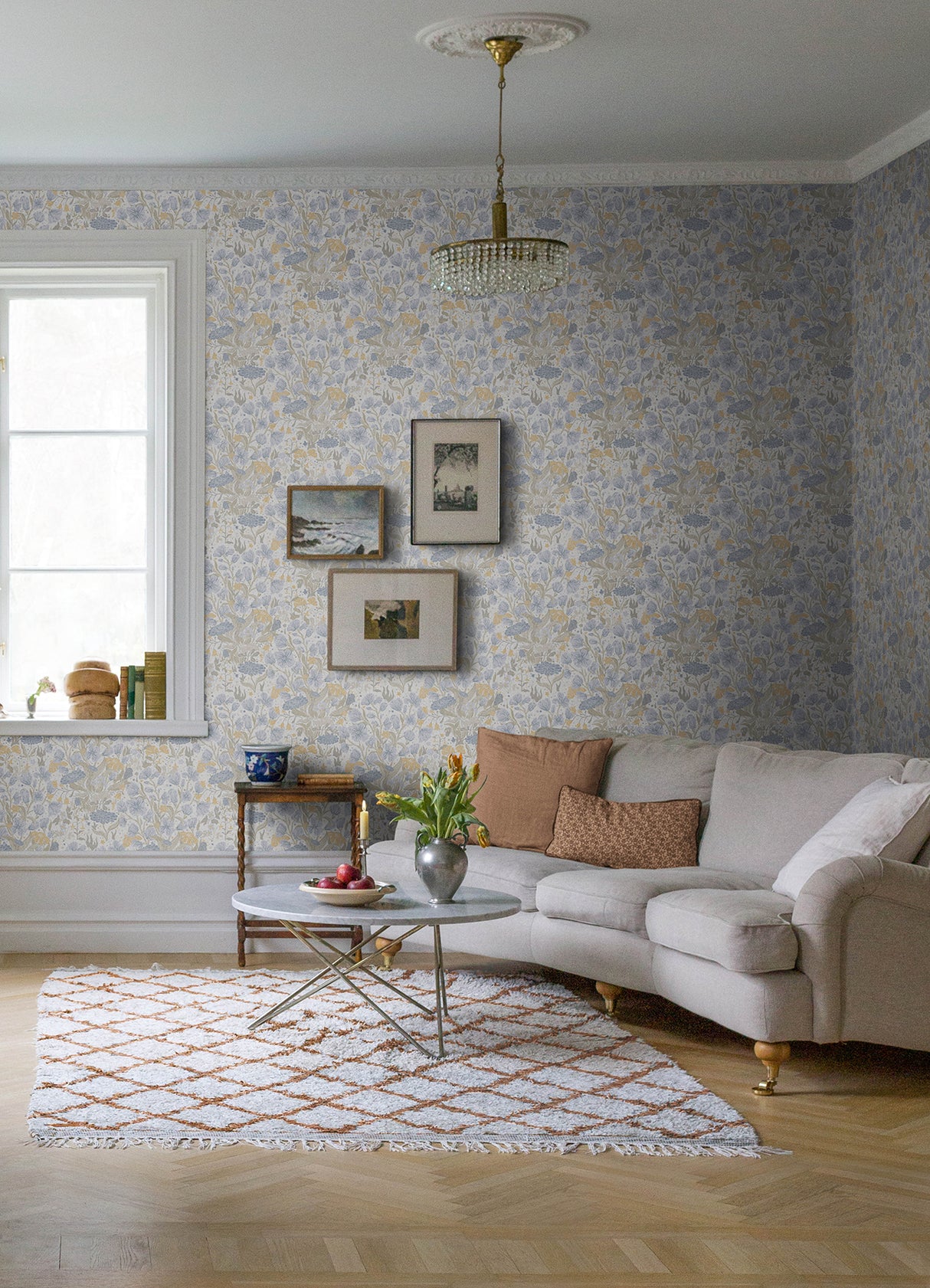 Hava Light Blue Meadow Flowers by A-Street Prints Whimsical Botanical Floral Non Woven Unpasted Wallpaper 20.9 in x 33 ft Roll - MD22010