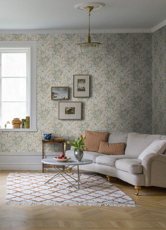 Hava Neutral Meadow Flowers Wallpaper with Whimsical Botanical Pattern - A-Street Prints 4143-22011