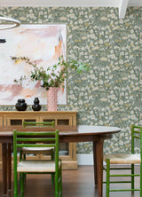 Hava Moss Meadow Flowers Wallpaper with Whimsical Botanical Pattern - A-Street Prints 4143-22014