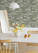 Hava Moss by A-Street Prints Whimsical Botanical Meadow Flowers Unpasted Non Woven Wallpaper Roll 20.9 in Wide by 33 ft Long - MD22014