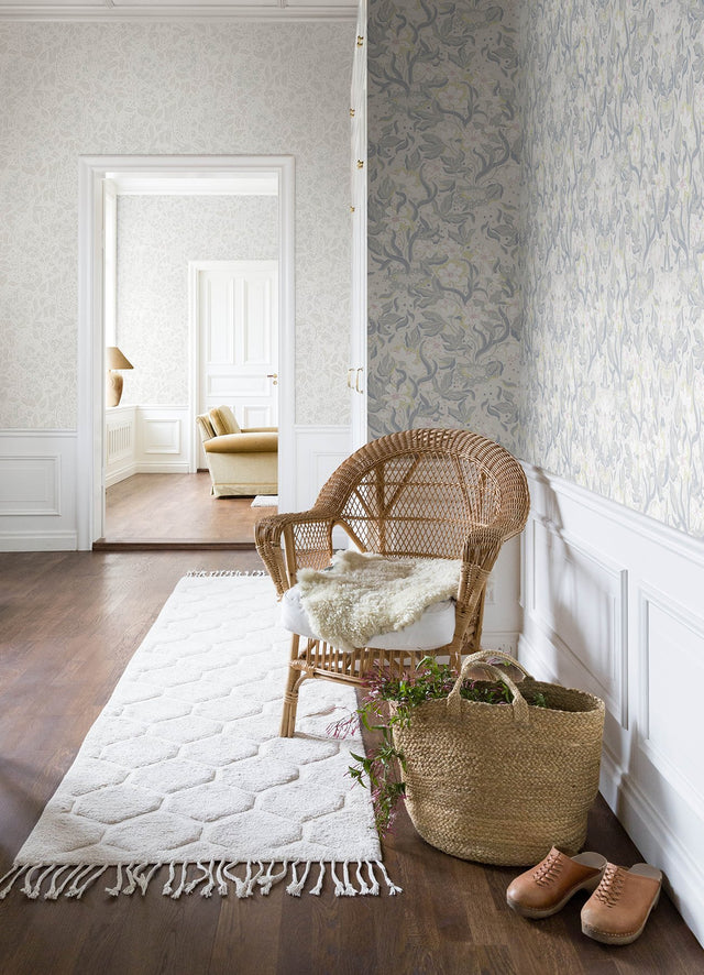 Lisa Bone Floral Damask Wallpaper with Whimsical Botanical Pattern - A-Street Prints 4143-22015