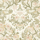 Lisa Olive Floral Damask Wallpaper by A-Street Prints - MD22017