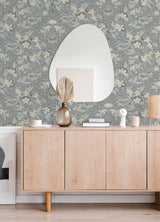 Lisa Stone Floral Damask Wallpaper with Whimsical Botanical Pattern - A-Street Prints 4143-22018
