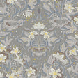 Lisa Stone Floral Damask Wallpaper by A-Street Prints MD22018 - Grey botanical illustrative lily damask pattern