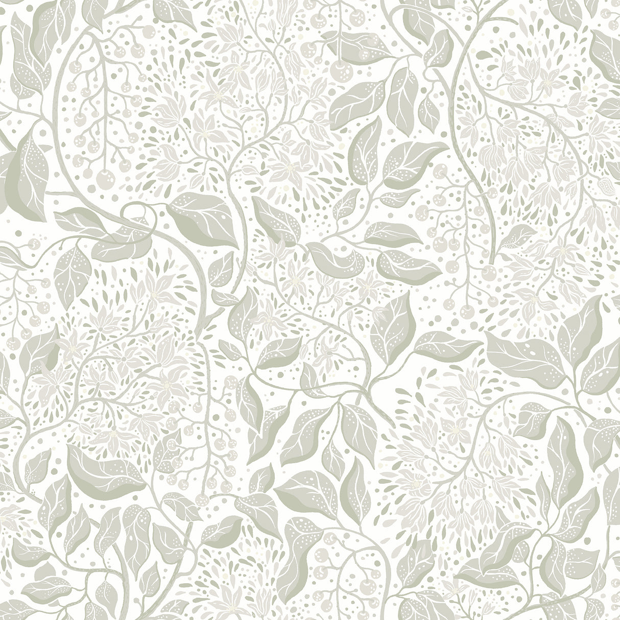 Turi Sage Twining Vines Wallpaper by A-Street Prints - MD22020