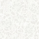 Turi Light Grey Twining Vines Wallpaper with Botanical Farmhouse Pattern - 4143-22021