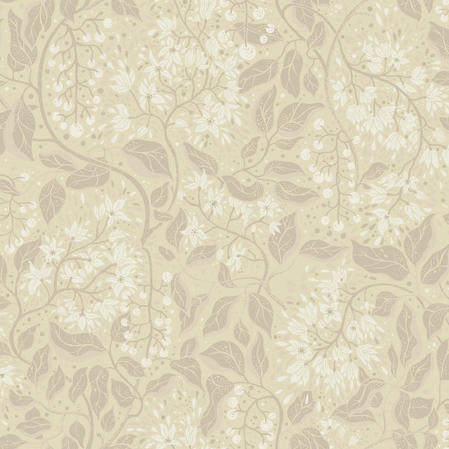Turi Wheat Twining Vines Wallpaper with Botanical Farmhouse Motif - 4143-22022