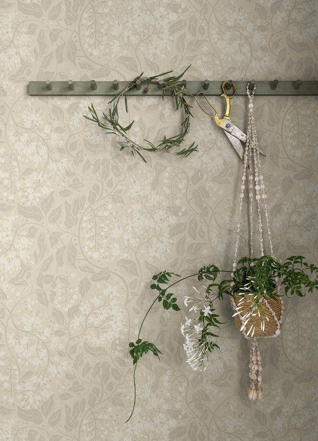 Turi Wheat Twining Vines Wallpaper with Botanical Farmhouse Motif - 4143-22022