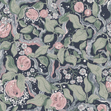 Kort Dark Blue Fruit and Floral Wallpaper by A-Street Prints