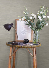 Agave Stone Faux Grasscloth Wallpaper with Raised Ink Texture - A-Street Prints 4143-24279
