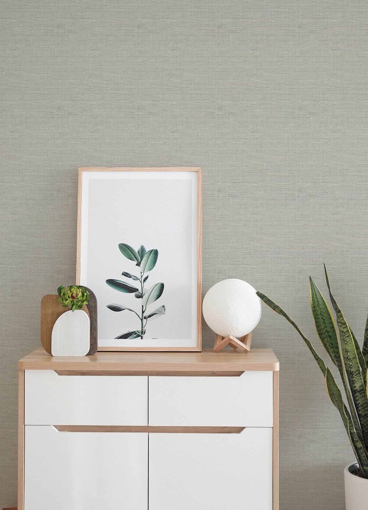 Agave Stone Faux Grasscloth Wallpaper with Raised Ink Texture - A-Street Prints 4143-24279