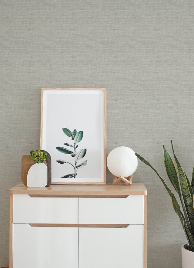 Agave Stone Faux Grasscloth Wallpaper with Raised Ink Texture - A-Street Prints 4143-24279