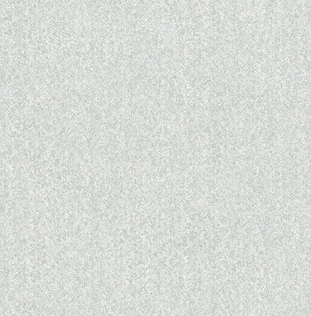 Ashbee Light Grey Faux Fabric Wallpaper with Chevron & Houndstooth Tweed Motif - Brewster 4143-26160