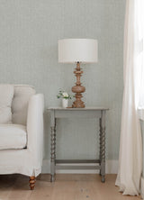 Ashbee Light Grey Faux Fabric Wallpaper with Chevron & Houndstooth Tweed Motif - Brewster 4143-26160