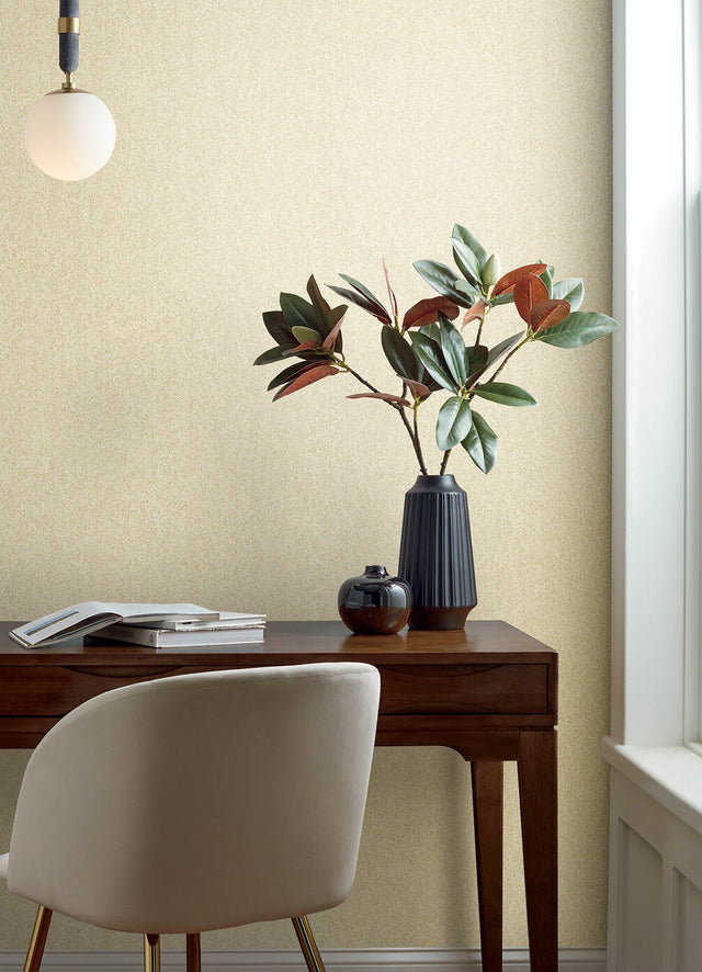 Ashbee Yellow Faux Fabric Wallpaper with Chevron Tweed Texture - A-Street Prints 4143-26162