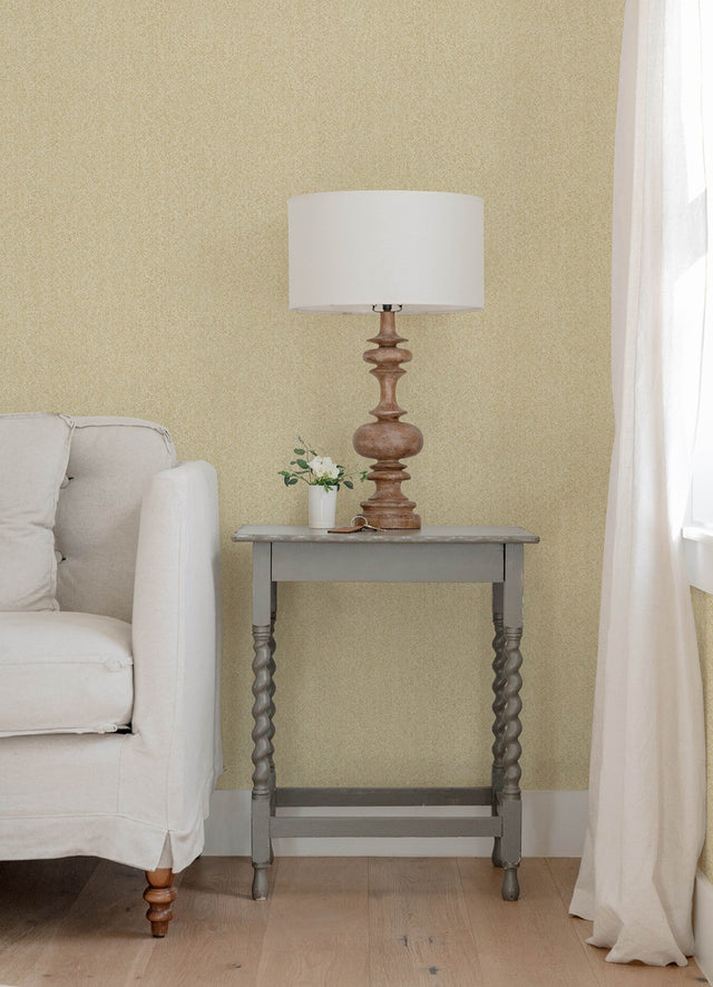 Ashbee Yellow Faux Fabric Wallpaper with Chevron Tweed Texture - A-Street Prints 4143-26162