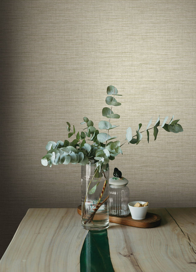 Exhale Light Yellow Faux Grasscloth Textured Wallpaper - A-Street Prints 4143-26463